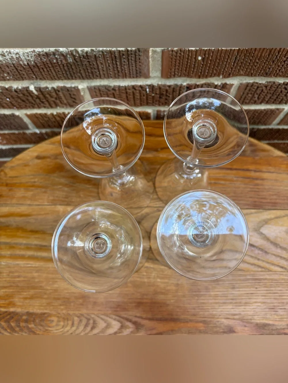 MIKASA Sonata Gold Rim Wine Glasses Crystal Set of 4 8 in tall